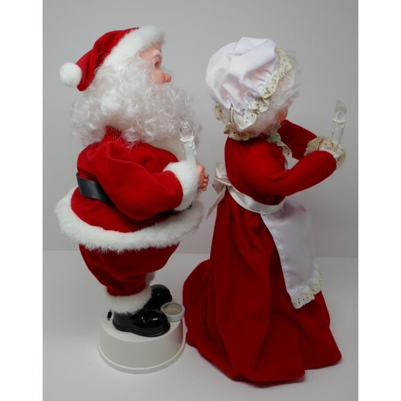 Santa's Best Mr & Mrs Santa Claus Lighted Animated Motionette Figures WORKS - Picture 10 of 16